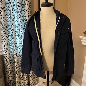 Vicomte A navy bomber jacket coat 14a
